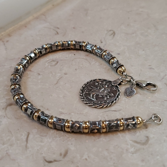 Silpada two tone beaded coin charm bracelet - Picture 7 of 7
